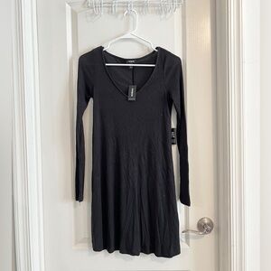 Brand new Express long sleeve black dress with tags